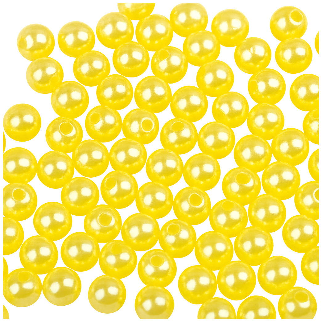 8mm White Plastic Pearl Beads for Jewelry Making, Crafts, and DIY Decorations, 1800 Pcs