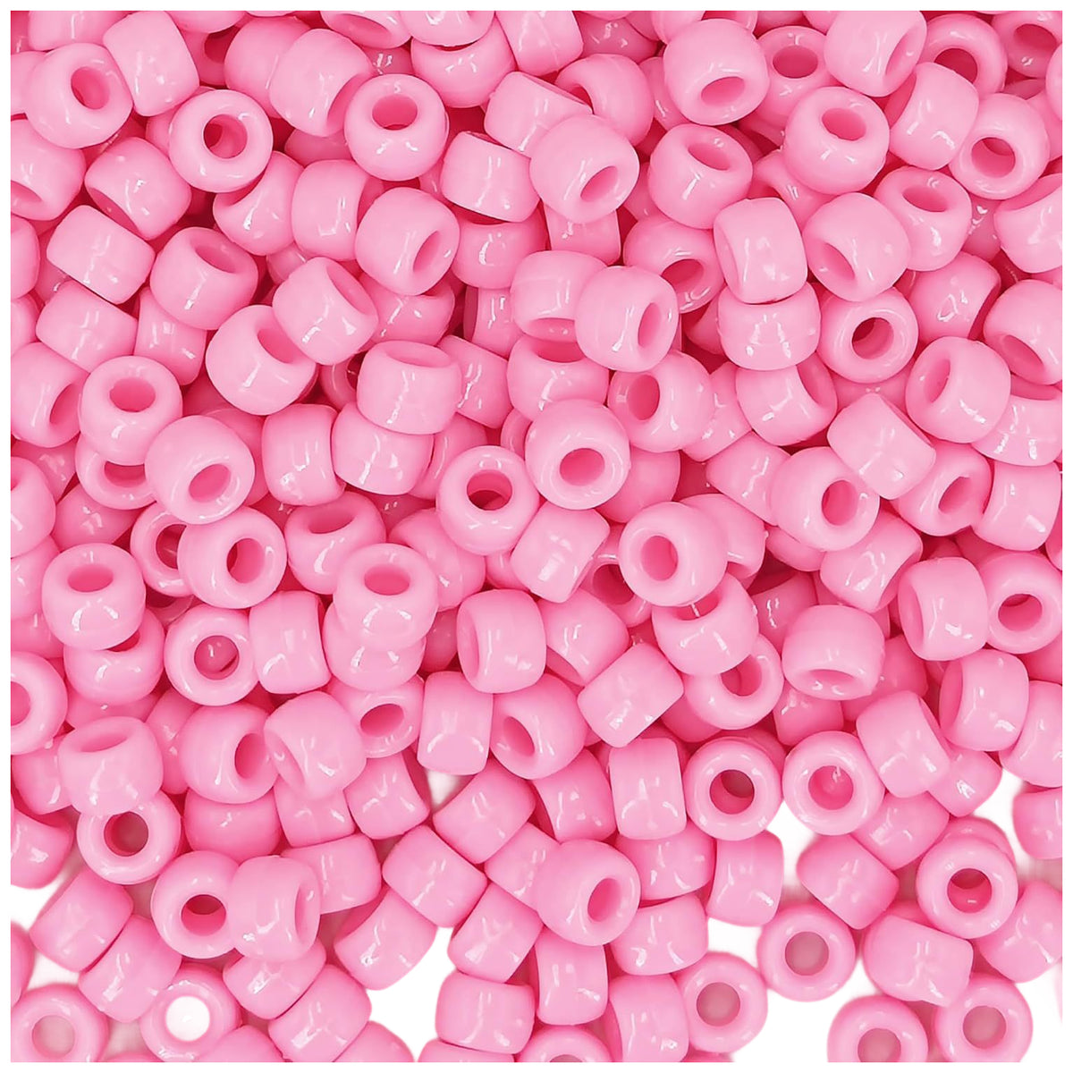 6x9mm Pony Beads Bulk for Bracelet Making Kandi Jewelry Hair Braids Crafts, Pack of 1000