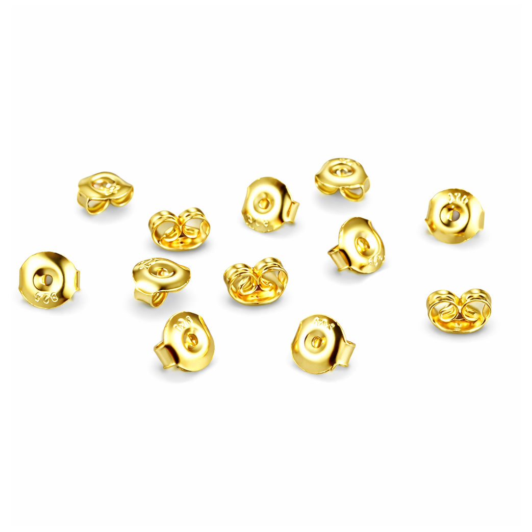 Hypoallergenic Earring Backs Replacements Secure Locking Stud Nuts for Earring Posts Jewelry Repair and DIY, Pack of 12