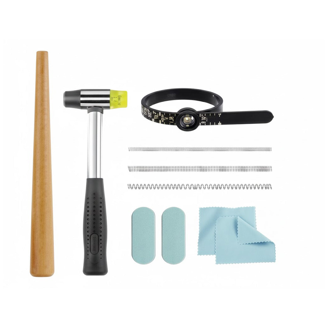 Metal Ring Sizer Measuring Kit With Mandrel Mallet and Ring Reshaper Tool for Women and Men