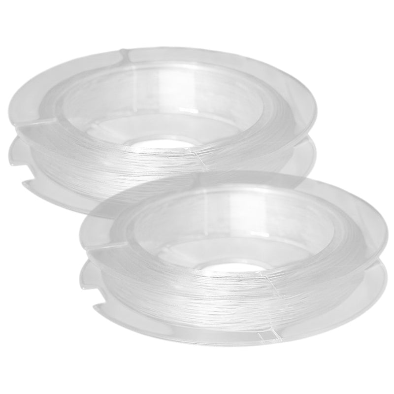 Crystal Clear Elastic Bracelet String Cord for Jewelry Making Beading with Clay Pony Seed Beads