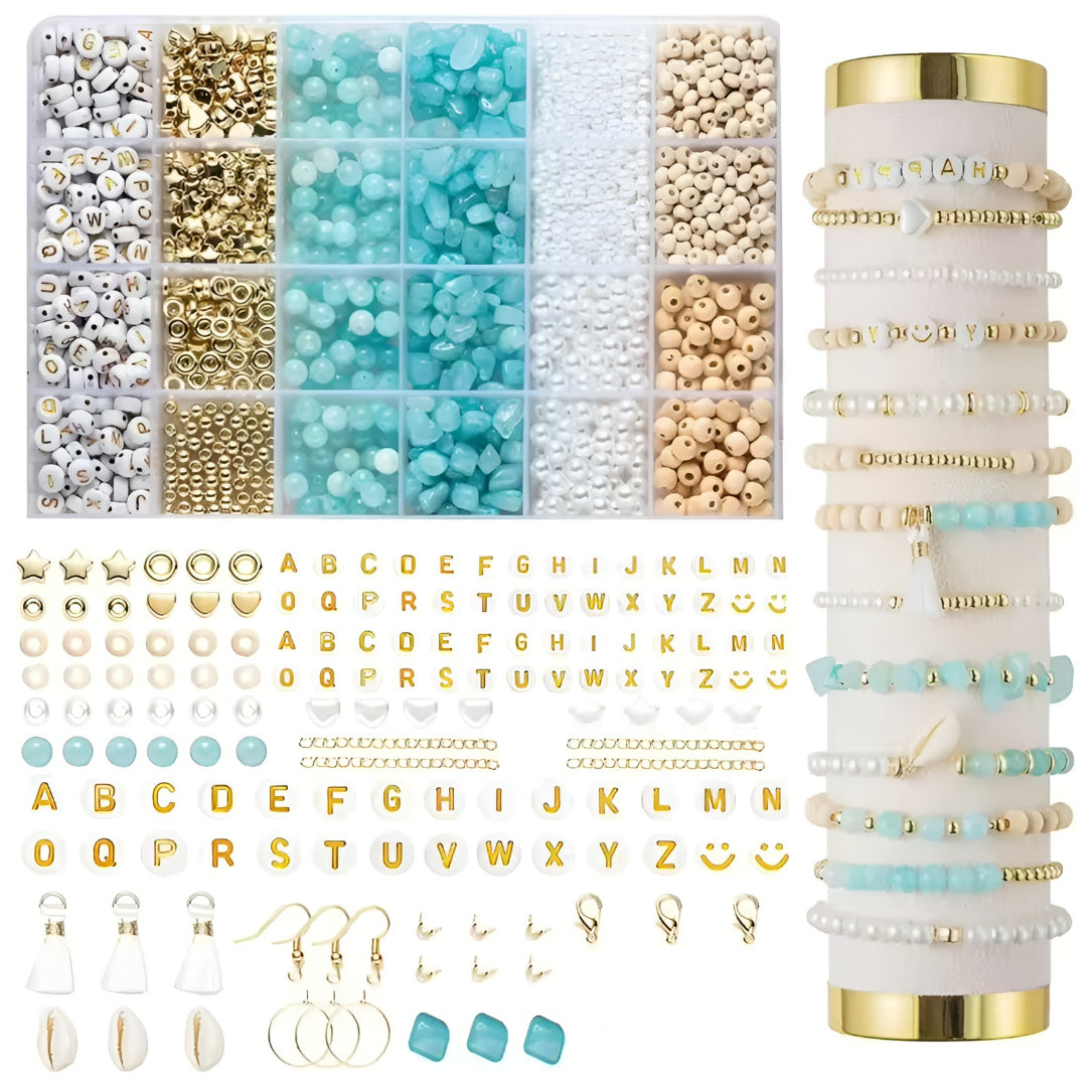 Natural Stone Beads Jewelry Making Kit Irregular Gemstone Supplies for DIY Bracelets Necklaces Earrings Adults