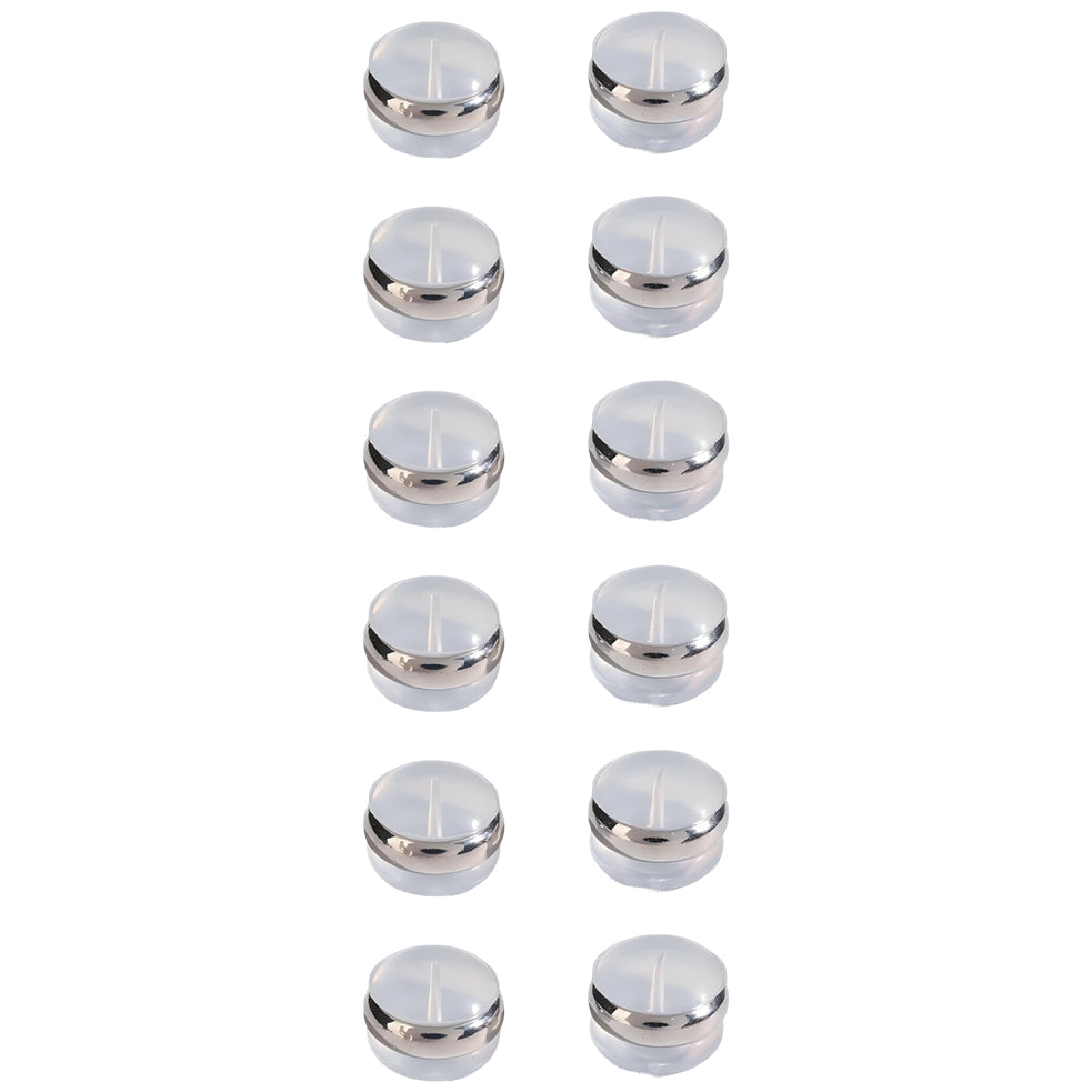 Soft Silicone Earring Backs for Studs, Hoops, and Fish Hook Earrings Hypoallergenic, Pack of 12