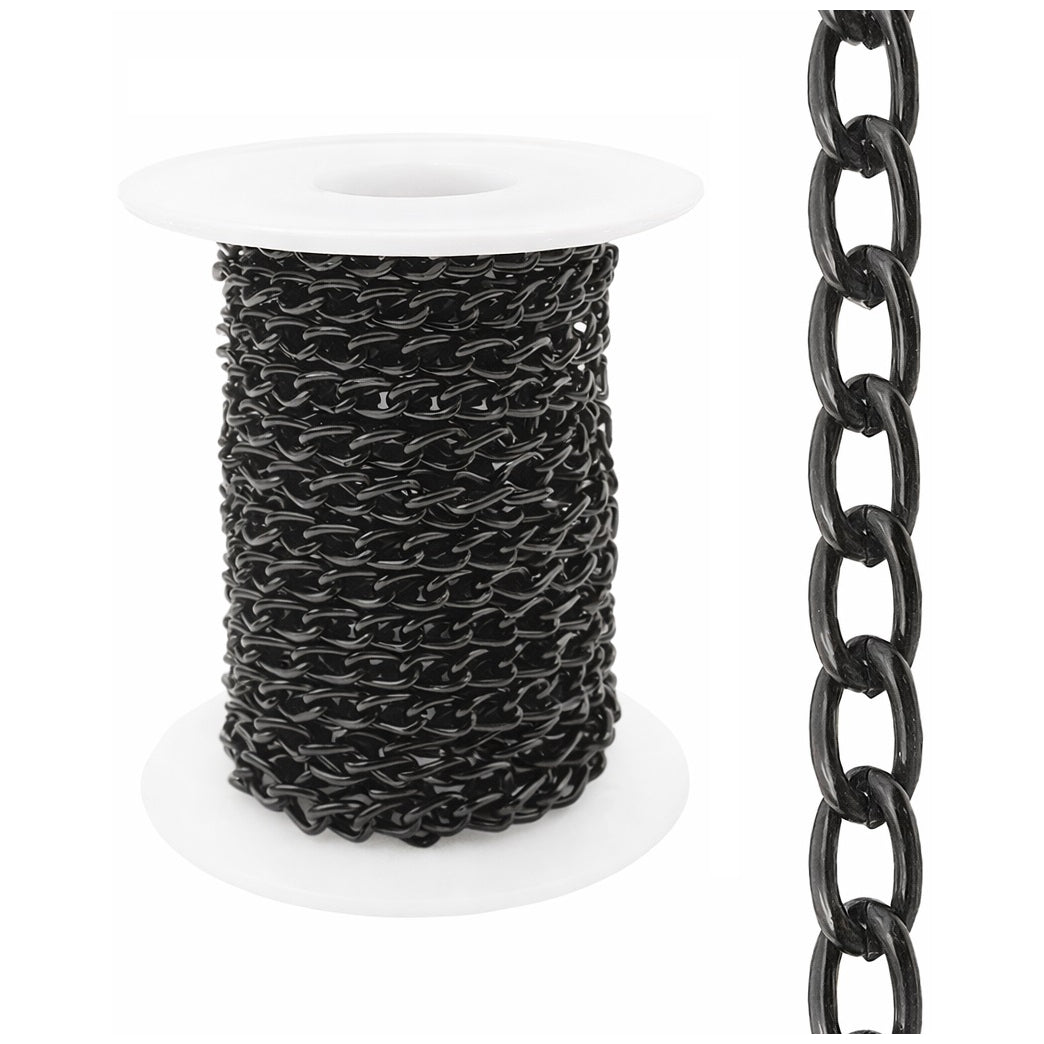 Plated Iron Rolo Link Cable Chain Roll for Jewelry Making Necklace Bracelet and DIY Craft Supplies