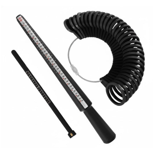 Ring Sizer Gauge Set With Mandrel Stick and Finger Measuring Tools for Women and Men