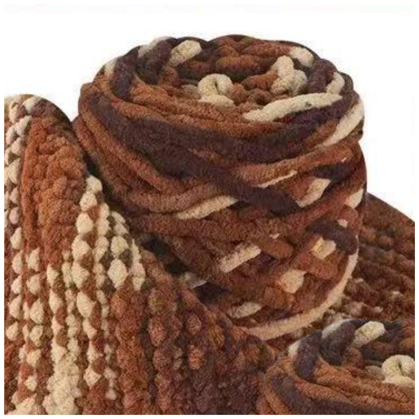 5mm Super Bulky Icicle Chenille Blanket Yarn 100g/3.53oz, 72 Yards for Knitting & Crocheting Crafts