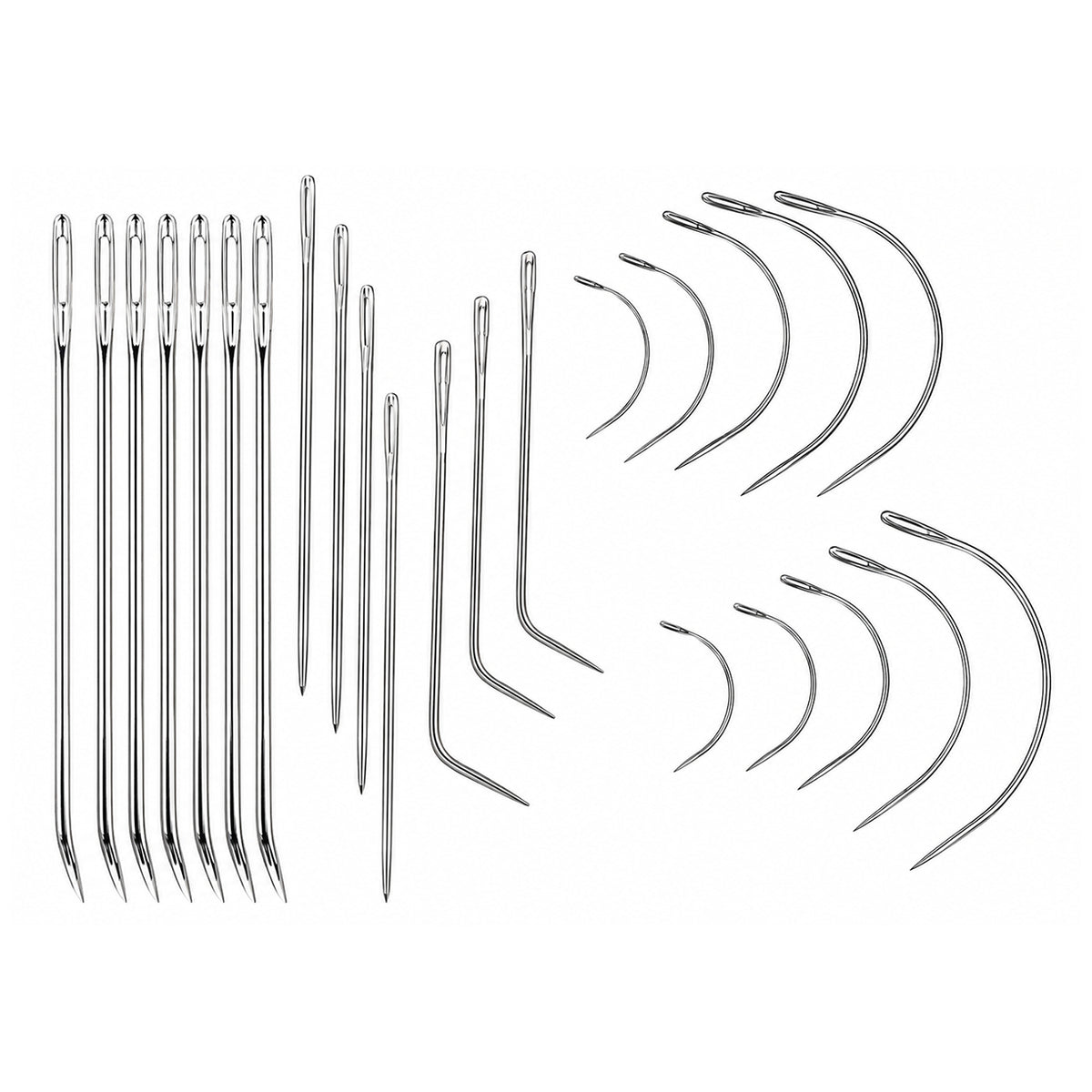 Heavy Duty Hand Sewing Needles Kit for Leather, Upholstery, Carpet, Canvas, and Home Repair Crafts