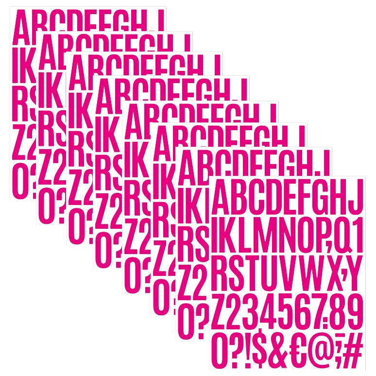 Colorful Cartoon Alphabet and Number Stickers Self Adhesive Vinyl Letters Decals for Classroom Signs Doors Mailboxes, Pack of 8