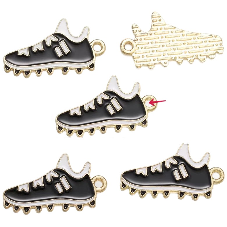 Alloy Sports Charms with Rhinestones for Jewelry Making, Bracelets, Necklaces, and DIY Crafts, Pack of 20