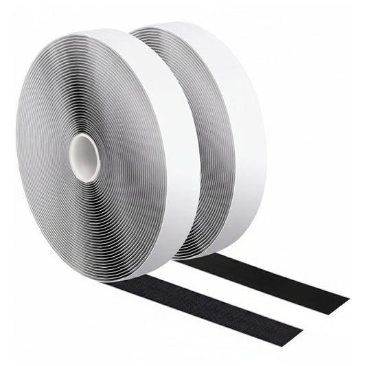 Heavy Duty Adhesive Hook and Loop Tape for Couch Cushions Rugs and Wall Mounting, Pack of 2