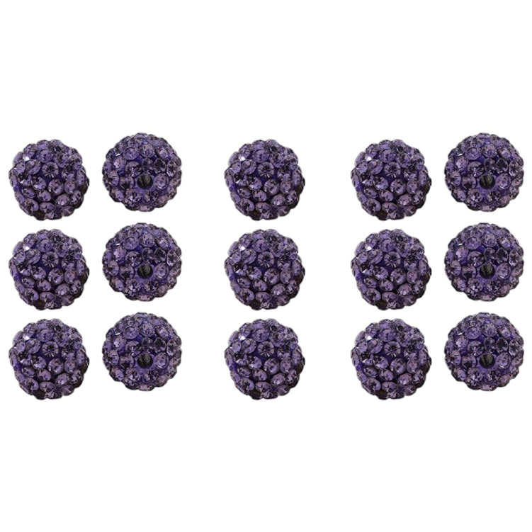 10mm White Rhinestone Beads for Jewelry Making Round Disco Crystal Beads for DIY Bracelets, Earrings and Necklaces