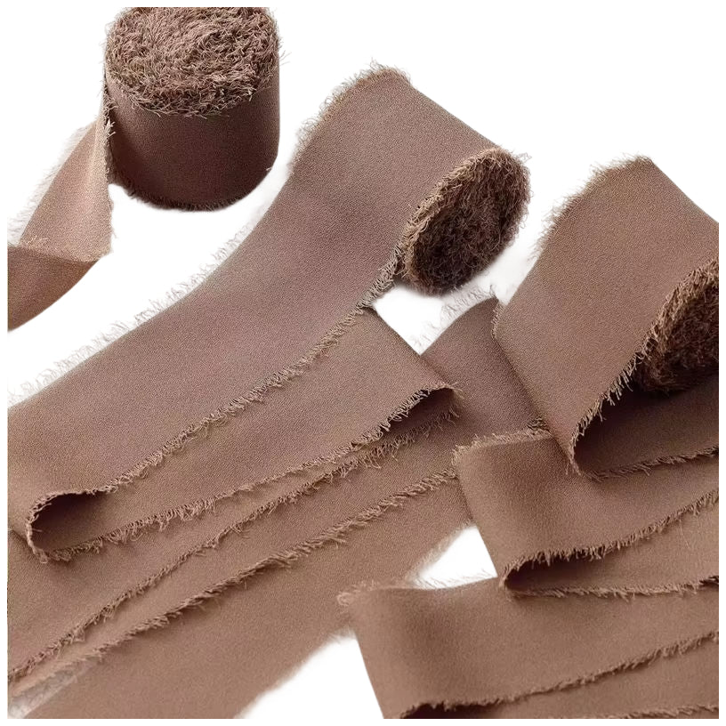 Chiffon Silk Ribbon 1.5 Inch x 10 Yards for Wedding Bouquets, Invitations, and Decorations, Pack of 2