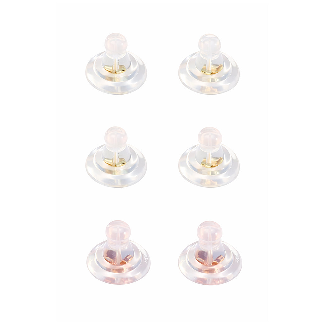 Locking Earring Backs for Studs Heavy Earrings Hypoallergenic Replacement for Women and Men, Pack of 6