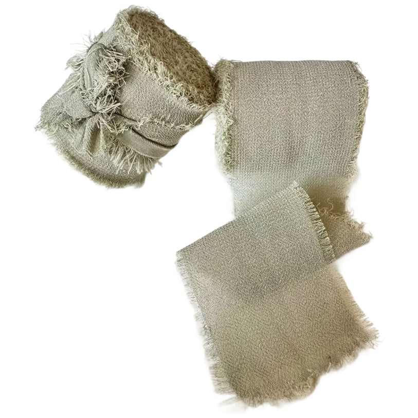 Chiffon Silk Ribbon 1.5 Inch x 10 Yards for Wedding Bouquets, Invitations, and Decorations, Pack of 2