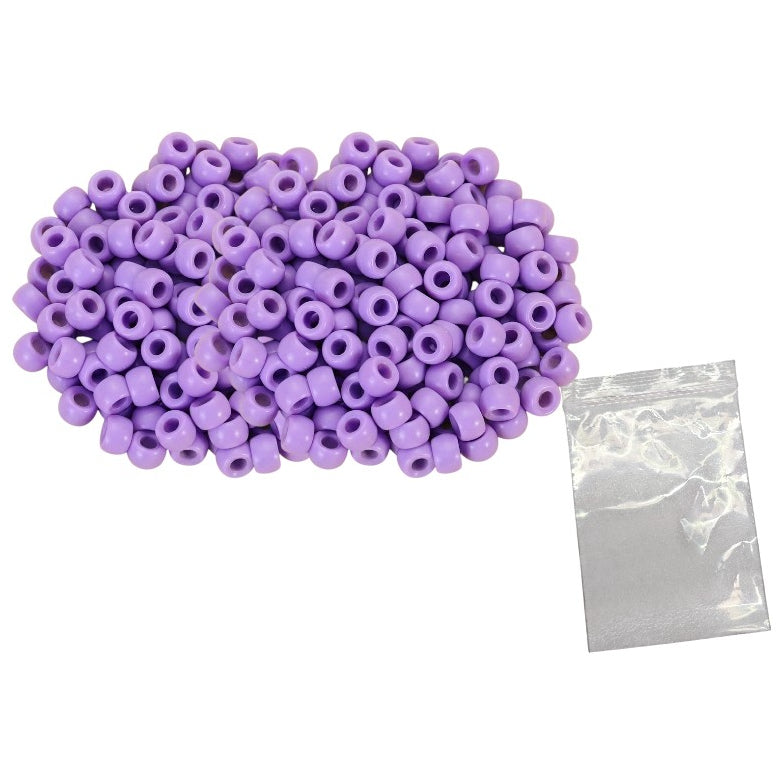 Plastic Pony Beads for Bracelets, Hair Braids, Jewelry Making and DIY Craft Projects