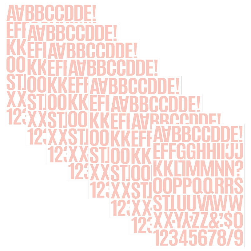 Colorful Cartoon Alphabet and Number Stickers Self Adhesive Vinyl Letters Decals for Classroom Signs Doors Mailboxes, Pack of 8