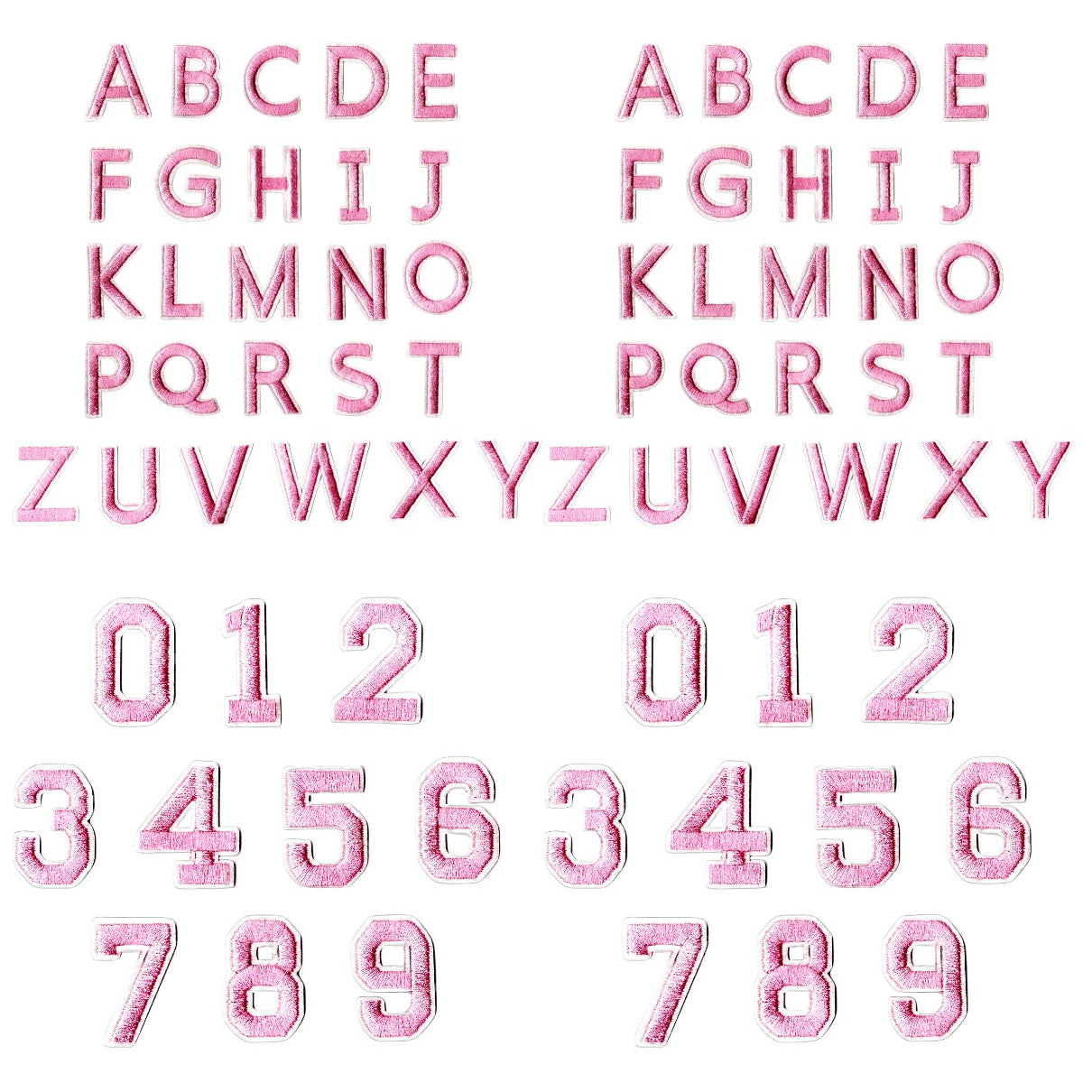Iron-On Alphabet and Number Embroidered Patches for Clothing, Hats, Jeans, DIY Crafts and Sewing Repairs