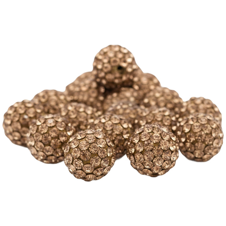 10mm White Rhinestone Beads for Jewelry Making Round Disco Crystal Beads for DIY Bracelets, Earrings and Necklaces