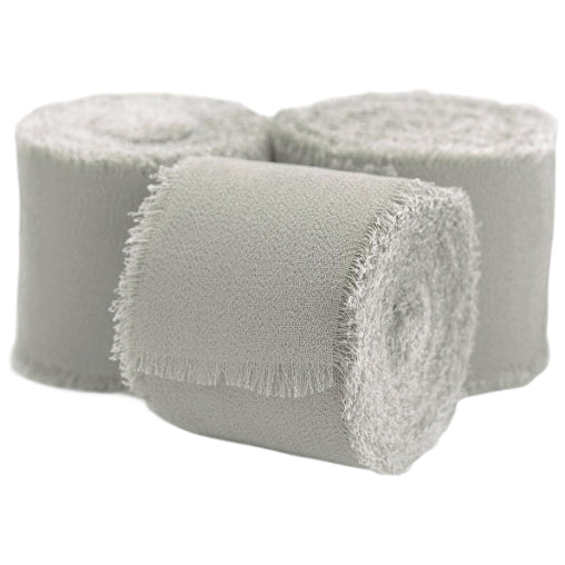 1.5 Inch Chiffon Ribbon 3 Rolls 15 Yards Total for Wedding Bouquets and Floral Decorations