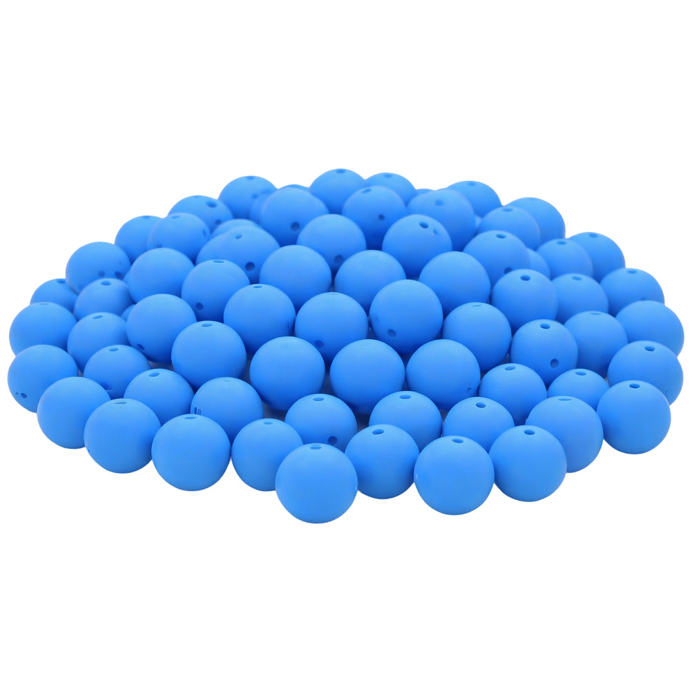 15mm Silicone Beads for Keychains Bracelets Pens Crafts Bulk Round Beads DIY Jewelry Making, Pack of 100