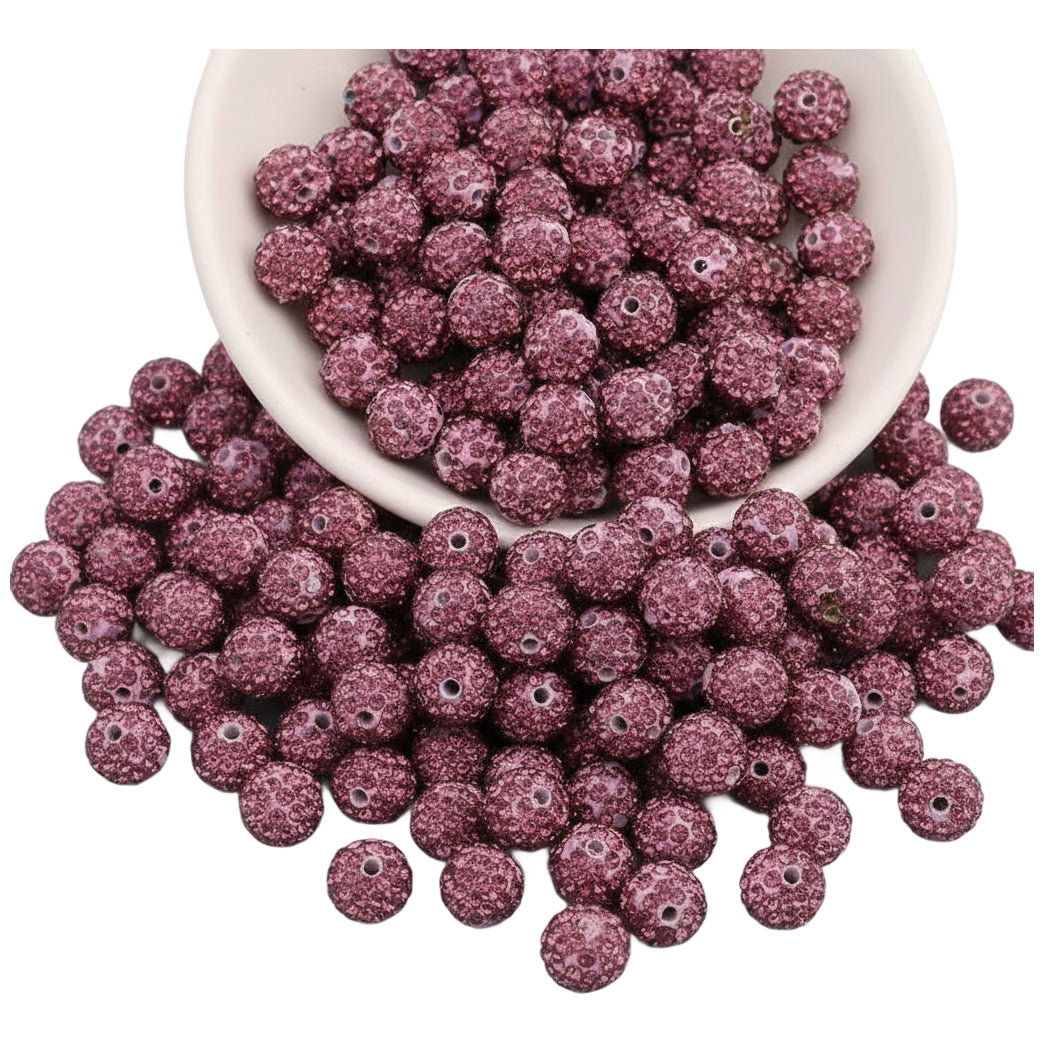 Sparkle Rhinestone Clay Beads Round Disco Spacer Beads for Jewelry Making, Bracelets, Earrings and DIY Craft Projects