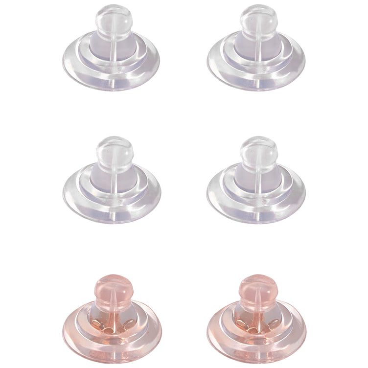 Silicone Earring Backs Replacement Hypoallergenic Secure Stoppers For Stud Earrings Droopy Ears Adults, Pack of 6
