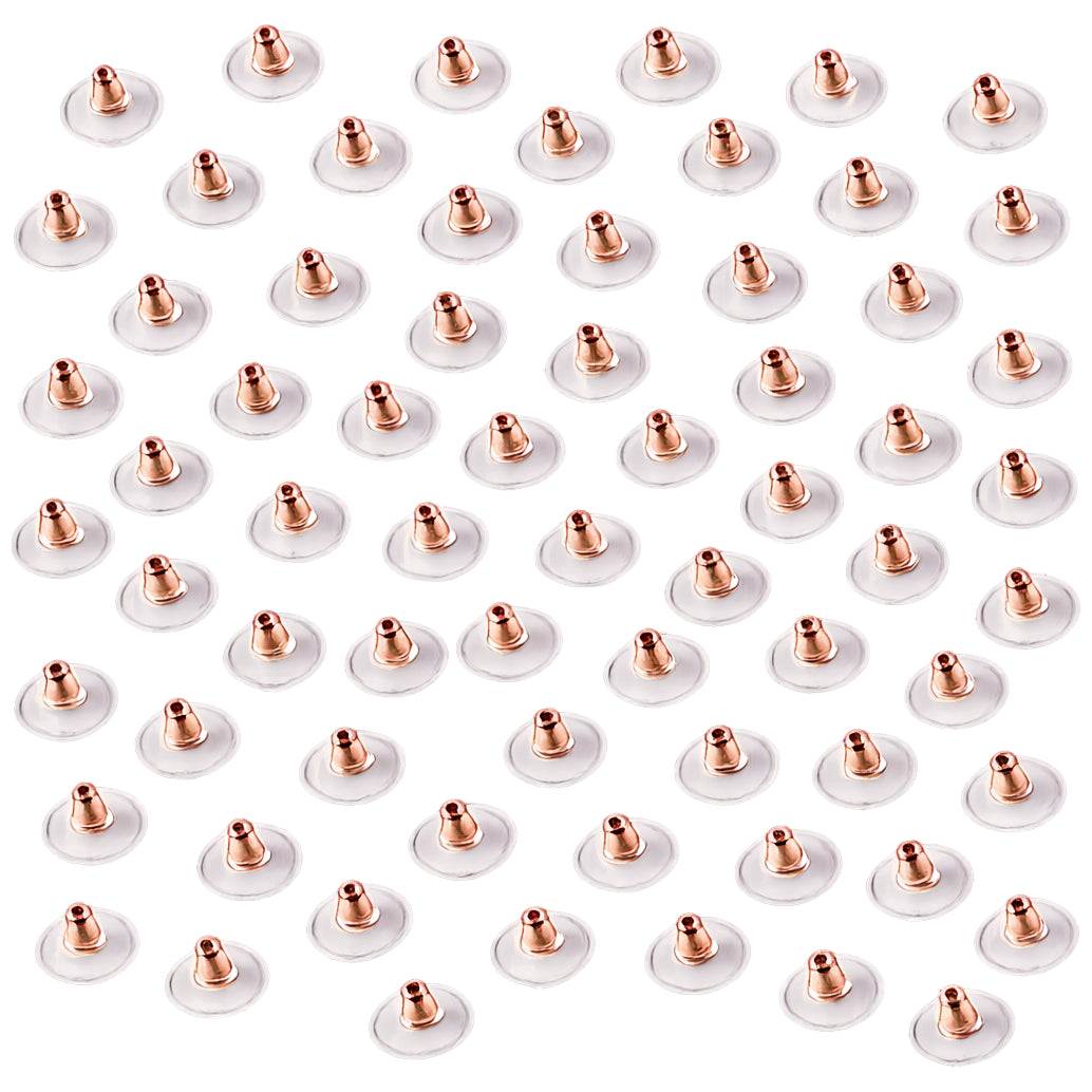 Earring Backs for Droopy Ears and Heavy Studs, 100-Piece Bullet Clutch Earring Lifters Support Secure Fit