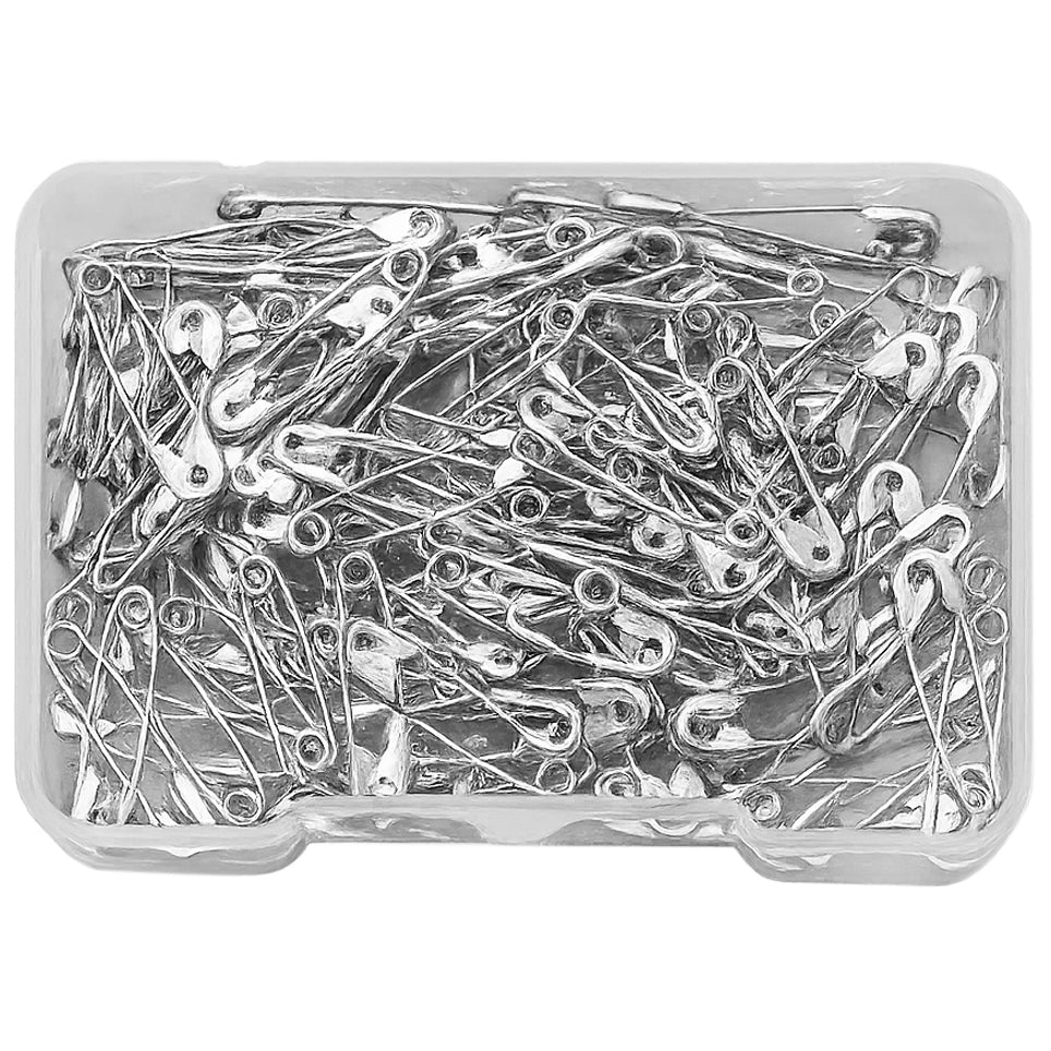 120Pcs Mini Safety Pins 19mm for Sewing, Tagging, Crafts, Jewelry Making, and Clothing Repairs