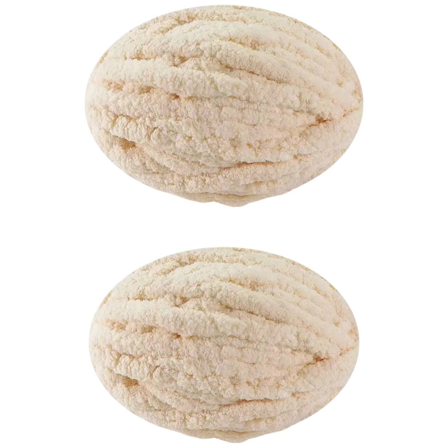 Jumbo Chunky Chenille Yarn for Knitting Crochet Weaving Blankets and DIY Craft Projects 250 Grams/8.82oz 29.53 yards, Pack of 2