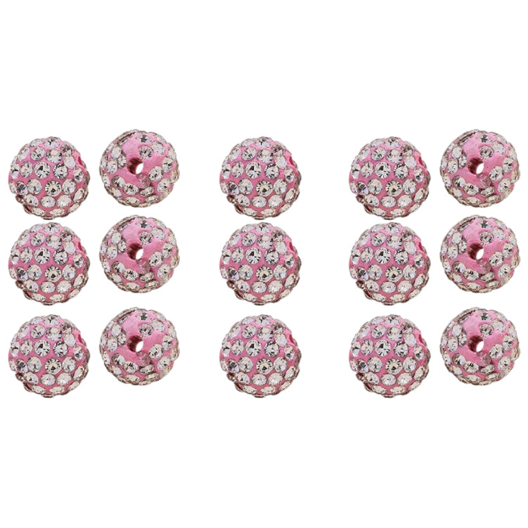 10mm White Rhinestone Beads for Jewelry Making Round Disco Crystal Beads for DIY Bracelets, Earrings and Necklaces