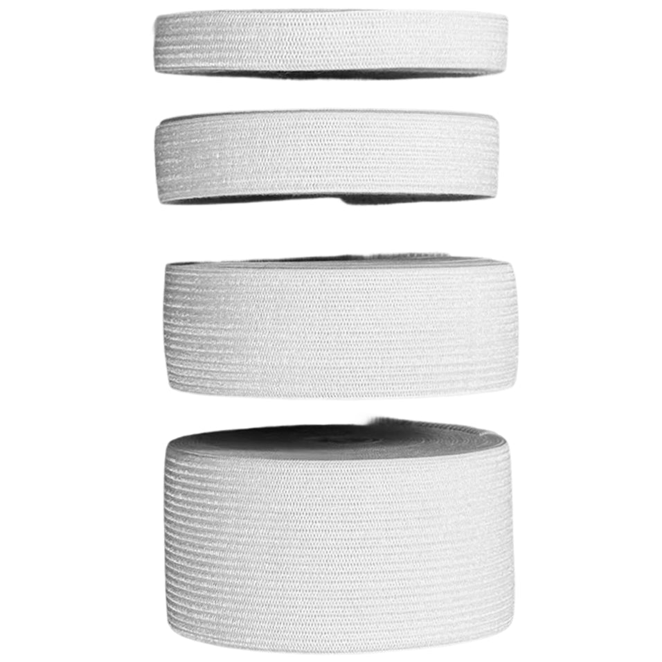 Knitted Elastic Band Set 4 Rolls for Sewing Waistbands Pants Dresses Swimwear and DIY Crafts