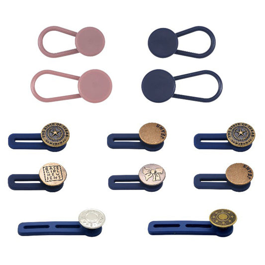 Button Waist Extenders for Jeans and Pants No Sew Adjustable Waistband Extension, Pack of 12