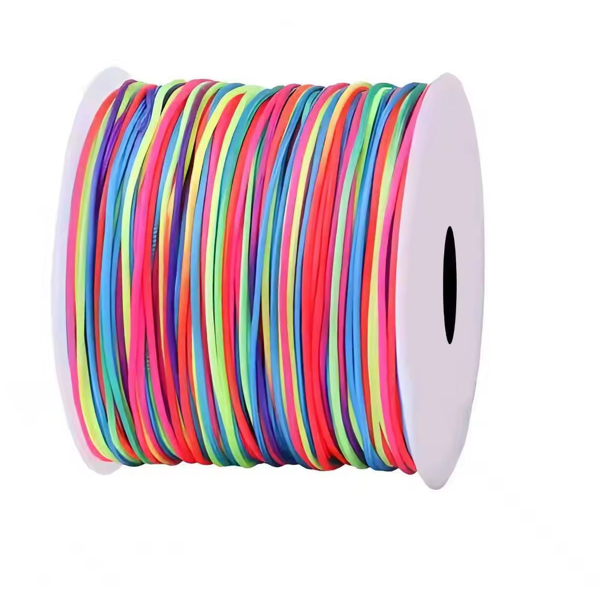 1 mm Rainbow Stretch Elastic Cord for Bracelets Jewelry Making and Beading Crafts