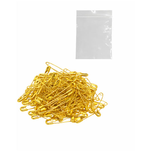 Heavy Duty Safety Pins Assorted 5 Sizes Nickel Plated Steel Bulk Set for Clothes Sewing Crafts and Art Supplies