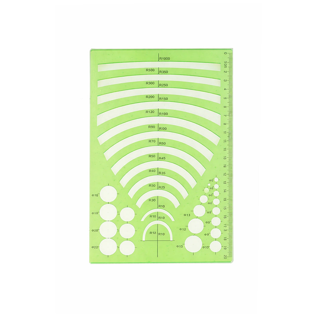 Professional Circle Template Guide with Inch and Metric Graduations for Drafting Drawing Woodworking and Design Tools