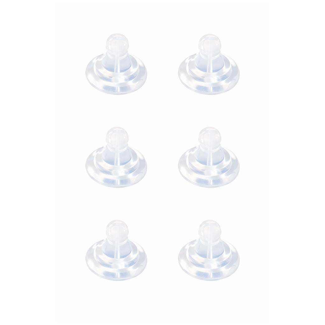 Locking Earring Backs for Studs Heavy Earrings Hypoallergenic Replacement for Women and Men, Pack of 6