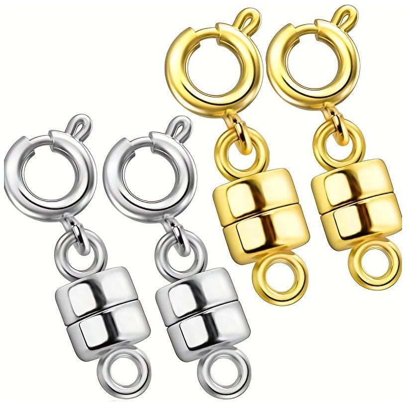 Strong Magnetic Necklace Clasps Gold and Silver Converters for Bracelets and Jewelry Chains