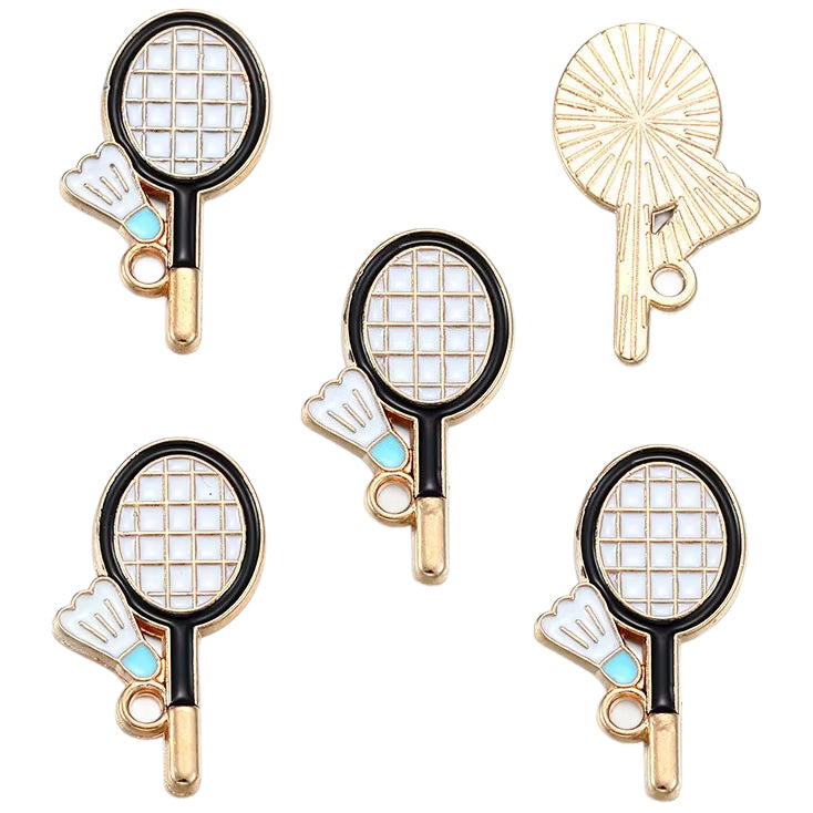 Alloy Sports Charms with Rhinestones for Jewelry Making, Bracelets, Necklaces, and DIY Crafts, Pack of 20