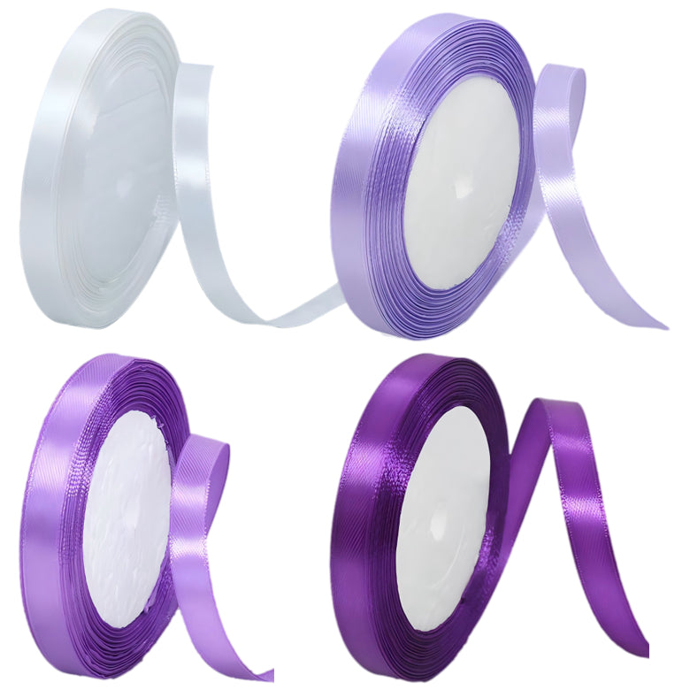 Satin Ribbon 4 Rolls 40 Yards for Gift Wrapping Crafts Weddings and Decorations