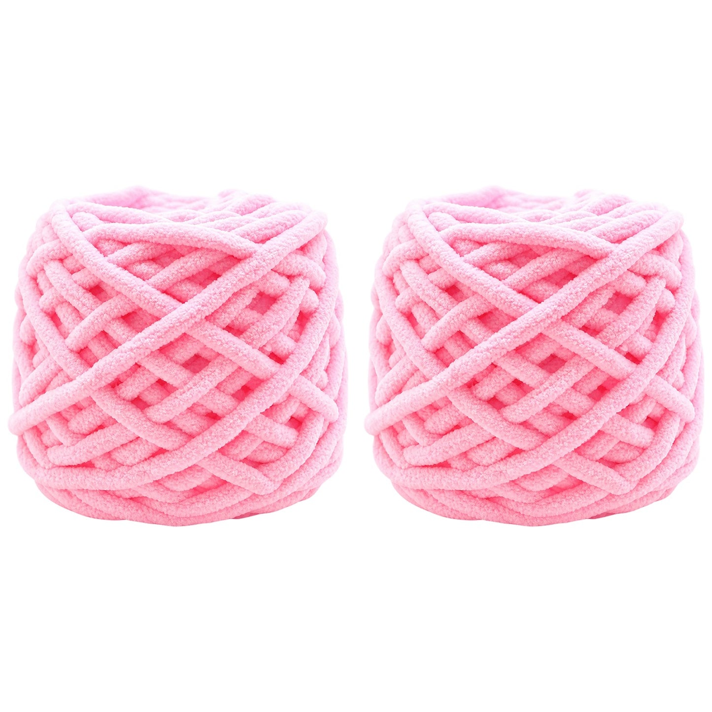 Soft Chenille Yarn for Crocheting Knitting Plush Crafts Blankets Scarves Hats and DIY Projects 100 Grams/3.52oz 54.68 yards, Pack of 2