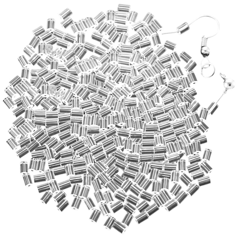 Soft Clear Silicone Earring Backs for Studs, Hypoallergenic Replacement Stoppers for Secure Everyday Wear