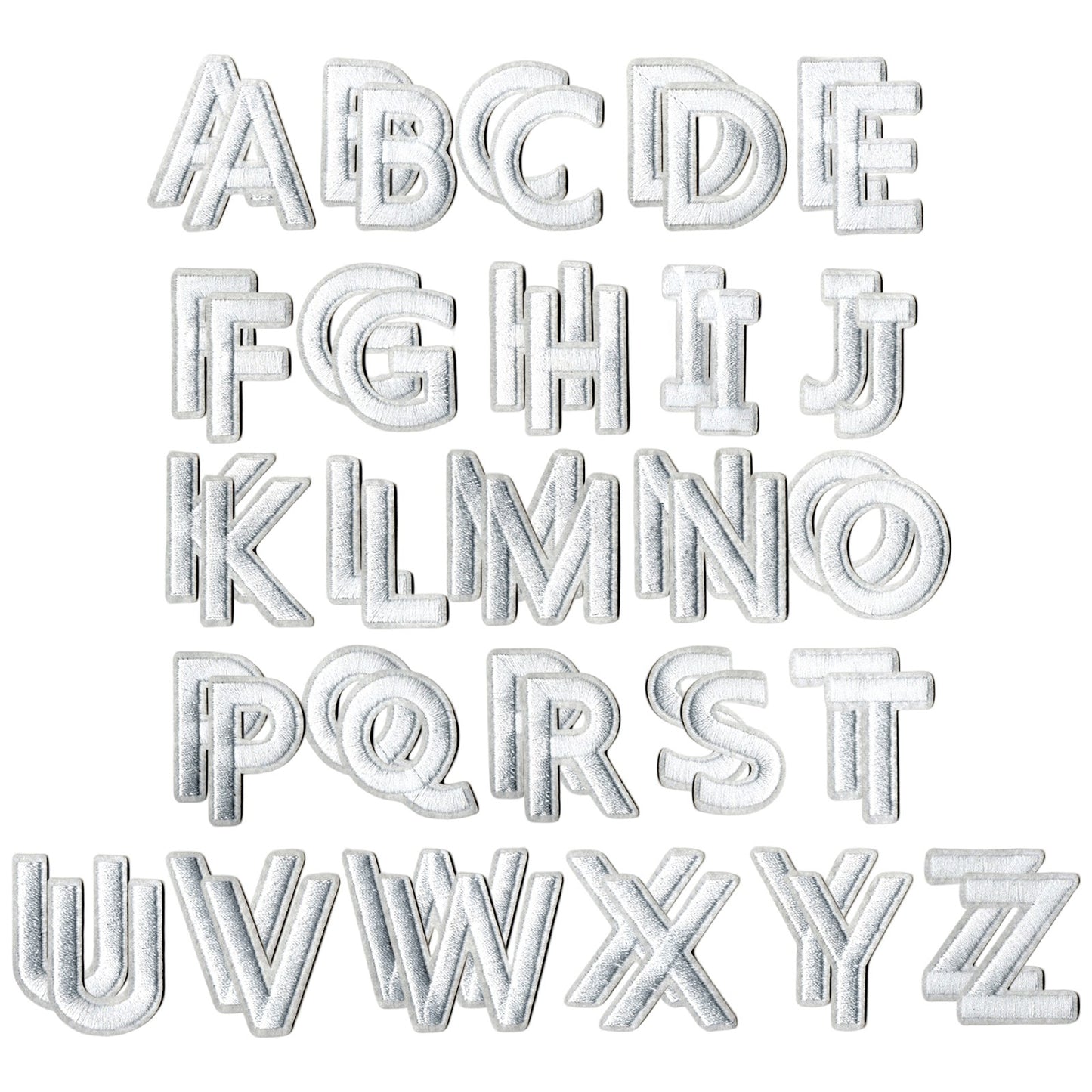 Iron On Alphabet Letter Patches A to Z Embroidered Applique for Clothes Hats Jeans