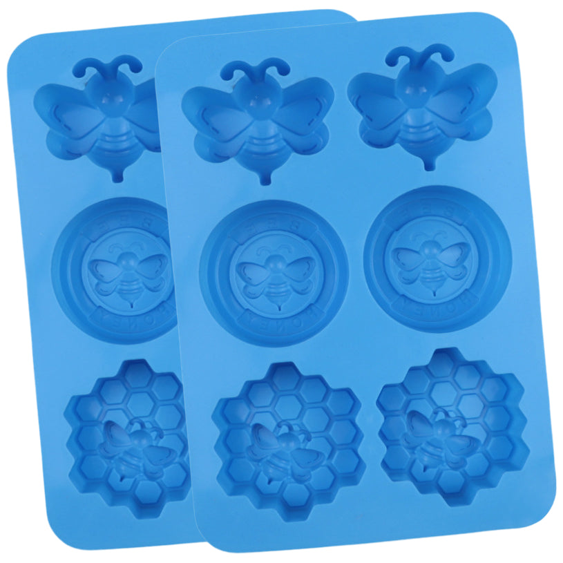 Silicone Soap Molds with 6 Cavities for DIY Soap Wax Chocolate Baking Crafts, Pack of 2