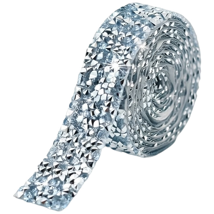 1 Yard Self Adhesive Rhinestone Ribbon Roll Resin Crystal Trim for Crafts Clothing Bags Shoes DIY Decorations