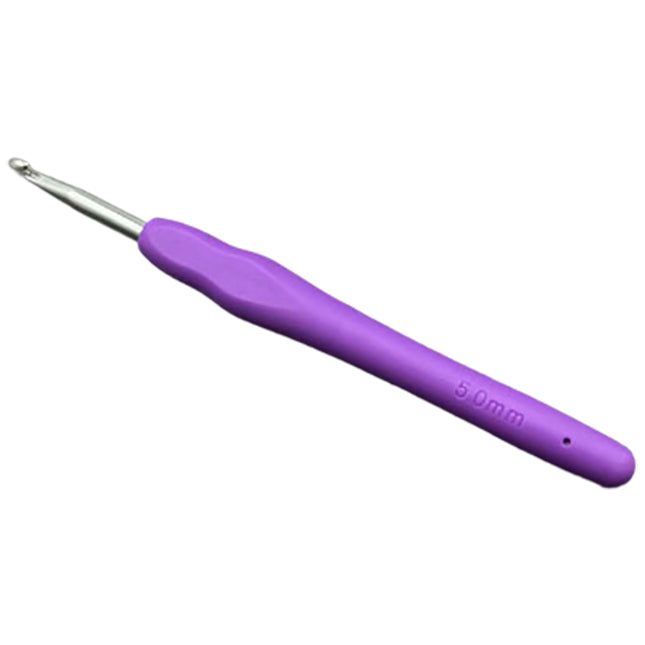 Ergonomic Aluminum Crochet Hook with Comfortable Handle for Arthritic Hands and DIY Knitting