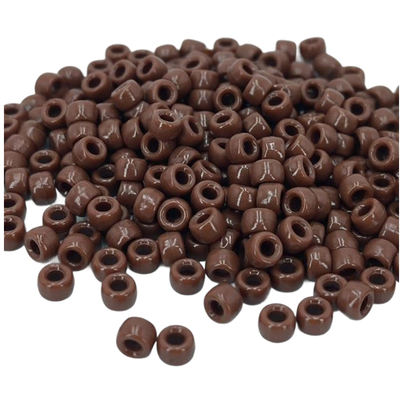 Pony Beads 6x9mm Plastic Beads for Friendship Bracelets Jewelry Making Keychains and DIY Crafts