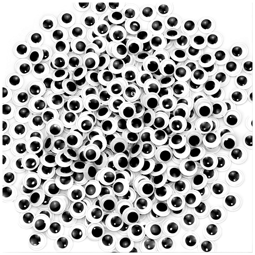 Black Wiggle Googly Eyes Self Adhesive for Crafts Puppets Slime Decorations Kids Art Projects