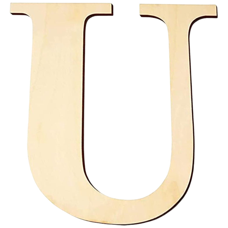 17 Inch Large Unfinished Wooden Letters and Numbers for Crafts and Home Event Decorations