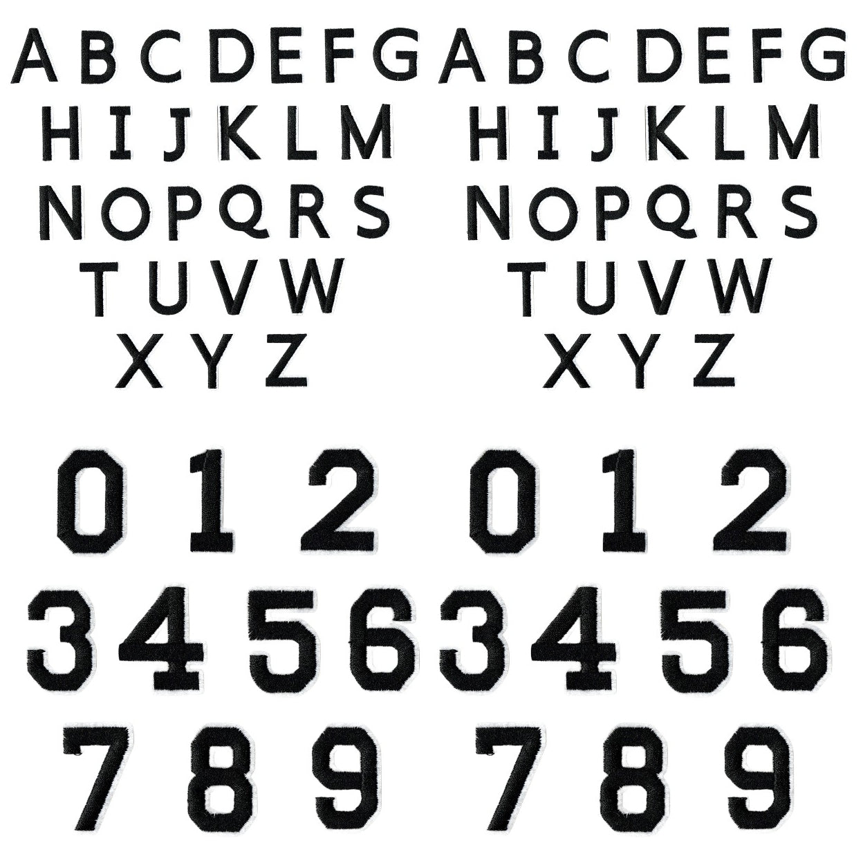 Iron-On Alphabet and Number Embroidered Patches for Clothing, Hats, Jeans, DIY Crafts and Sewing Repairs