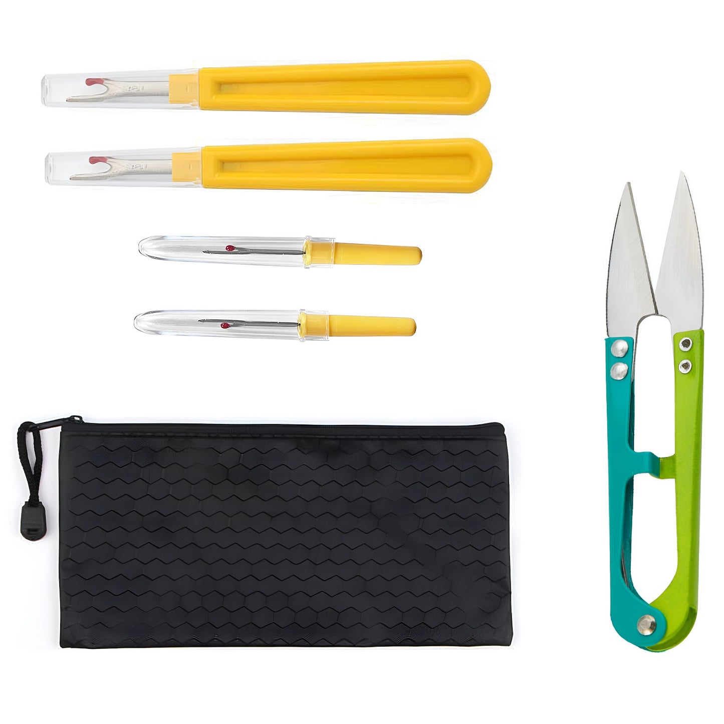 Seam Ripper and Thread Remover Kit With 2 Large 2 Small Unpickers and Trimming Scissors